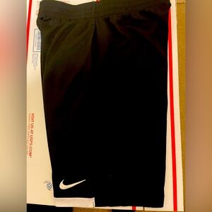 💙MAKE AN OFFER! Nike dri-fit shorts. Size XL. Black with white swoosh. Cleaned.💙